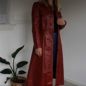 EUC high quality authentic Vintage leather trench